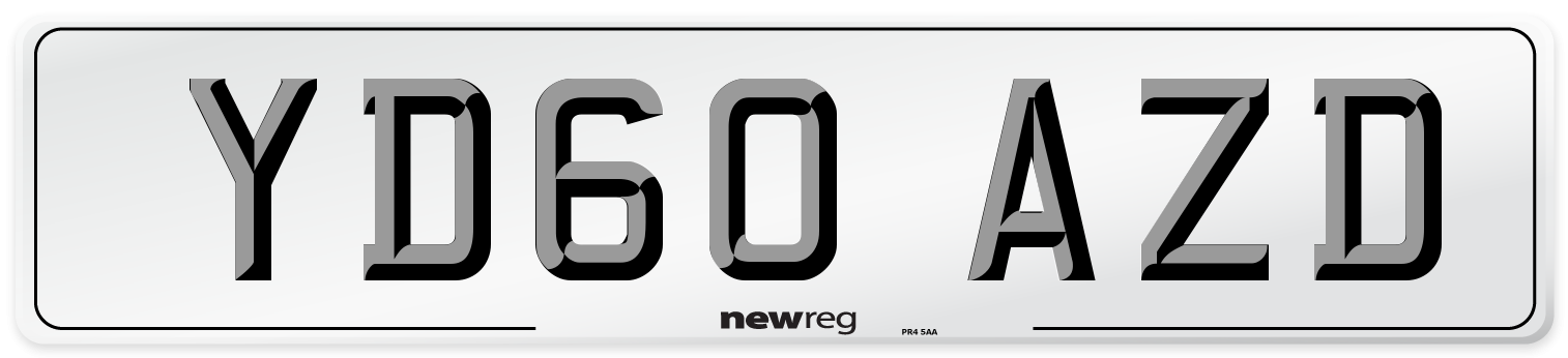 YD60 AZD Number Plate from New Reg